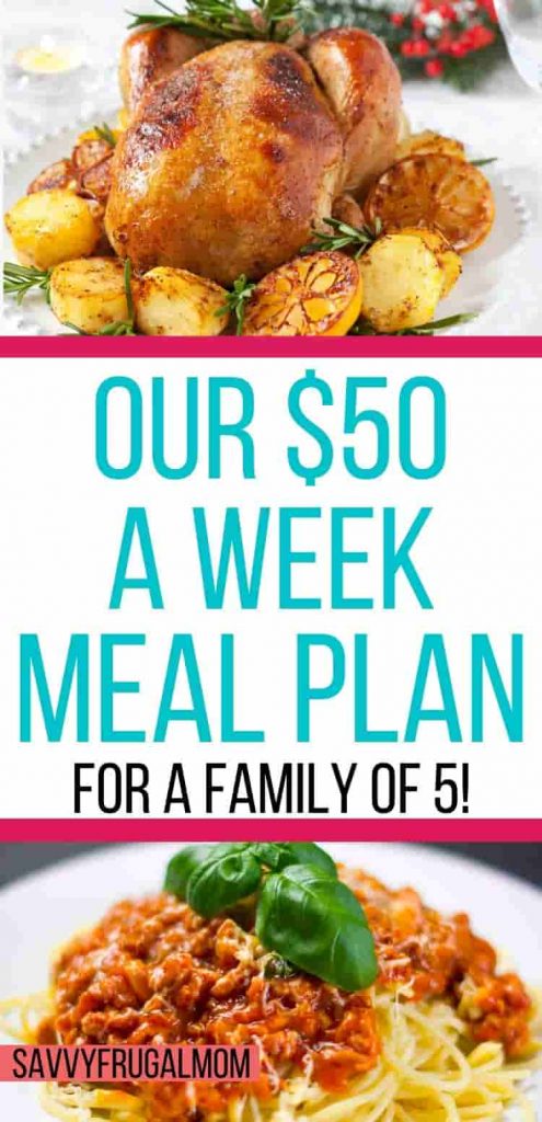 $50 per week meal plan family of 5