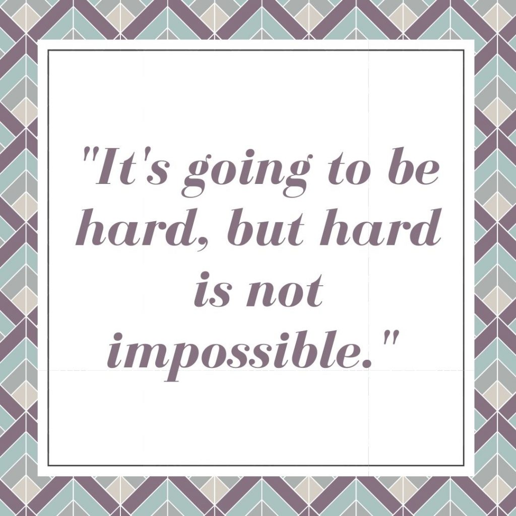 hard is not impossible quote. motivational debt free quote