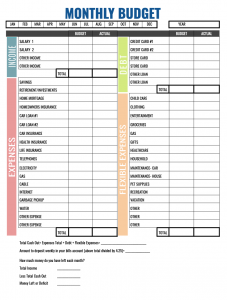 16 Awesome Free Printable Budget Templates • Savvy Frugal Mom